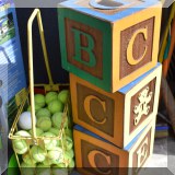 D71. Oversized alphabet blocks.